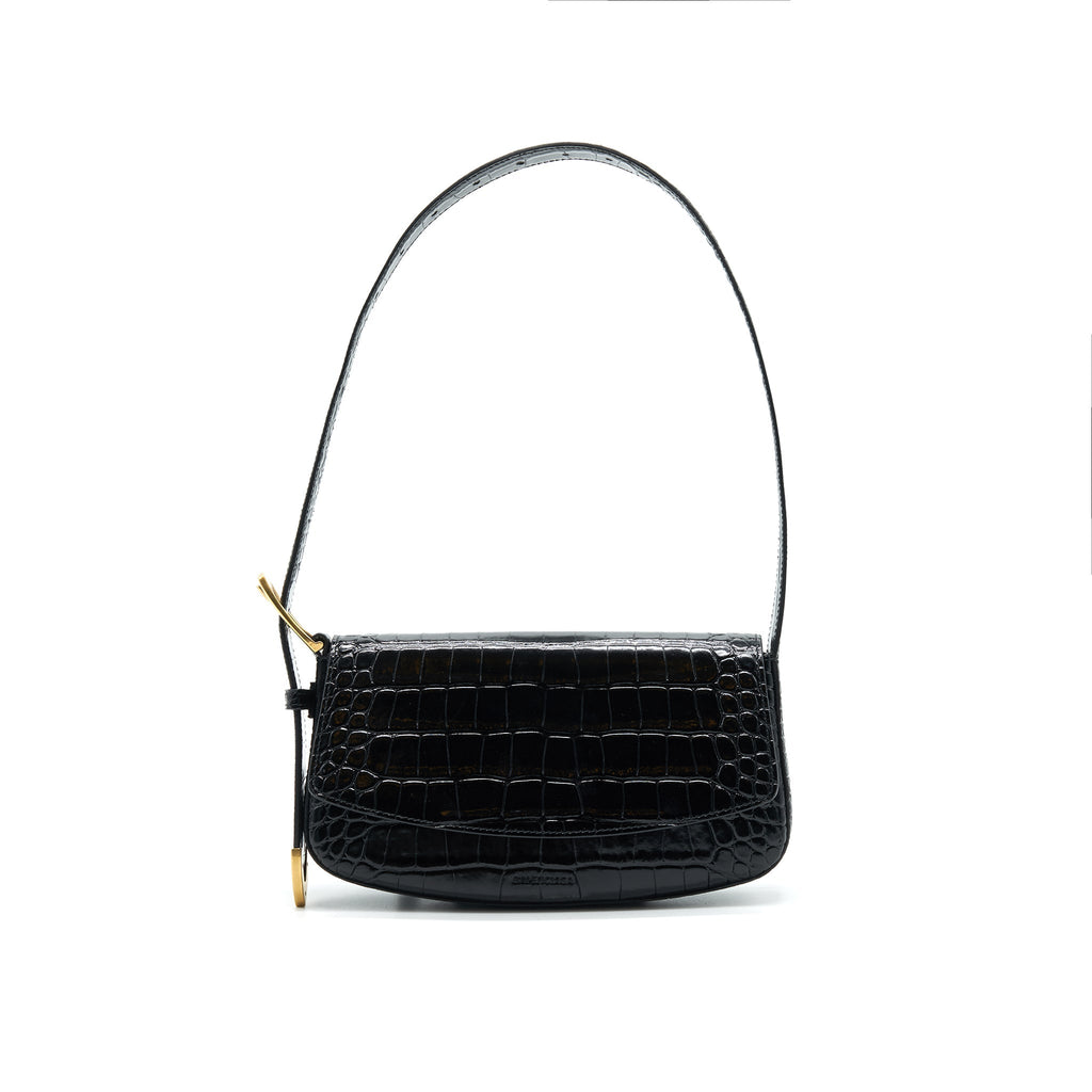 BALENCIAGA GHOST SLING BAG BLACK GHW
