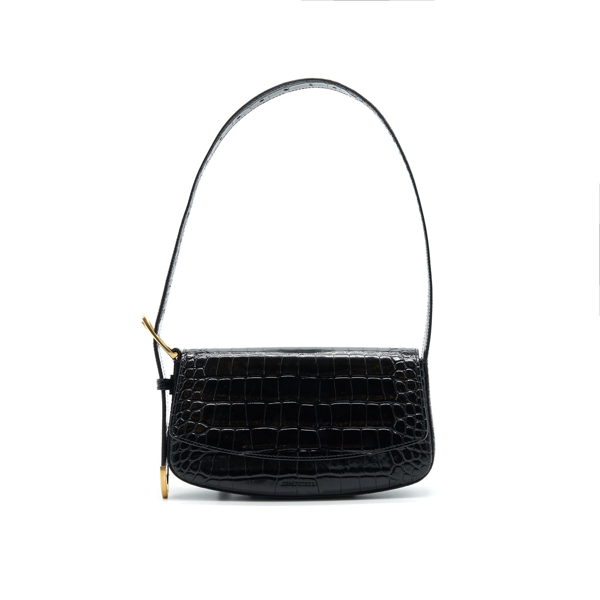 BALENCIAGA GHOST SLING BAG BLACK GHW