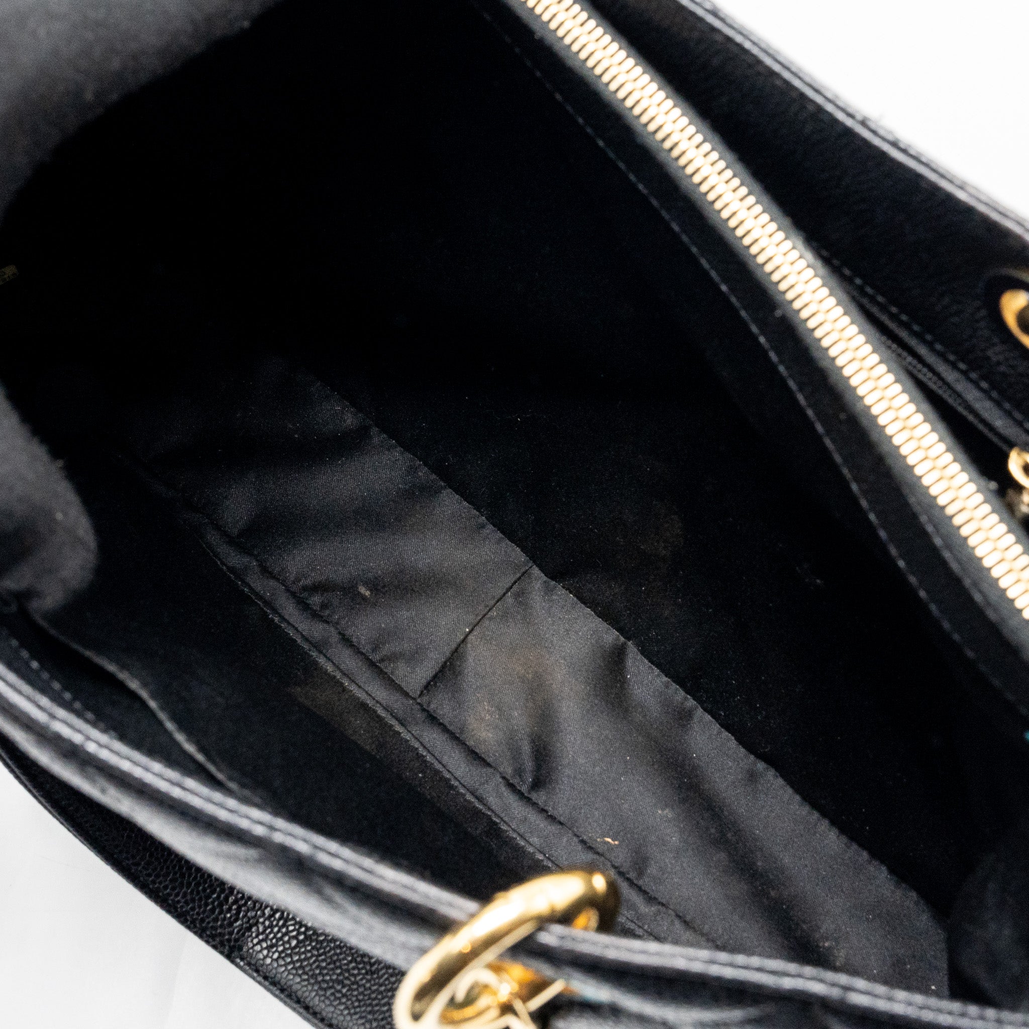 CHANEL GRAND SHOPPING TOTE BAG CAVIAR BLACK GHW