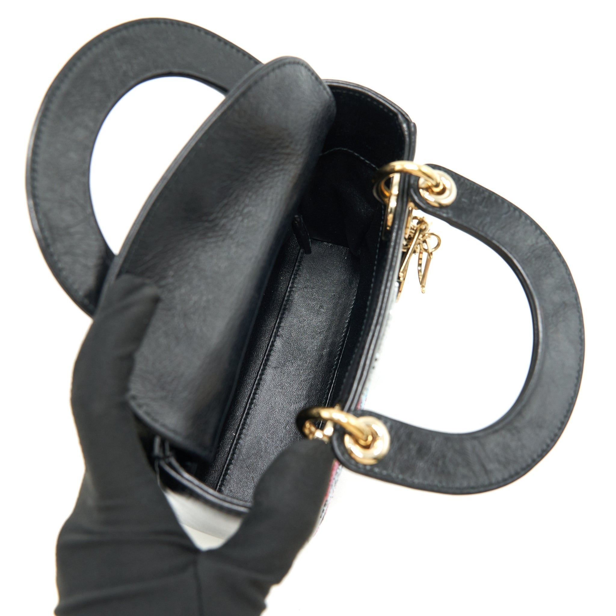 DIOR MINI LADY DIOR LIMITED EDITION BLACK LGHW