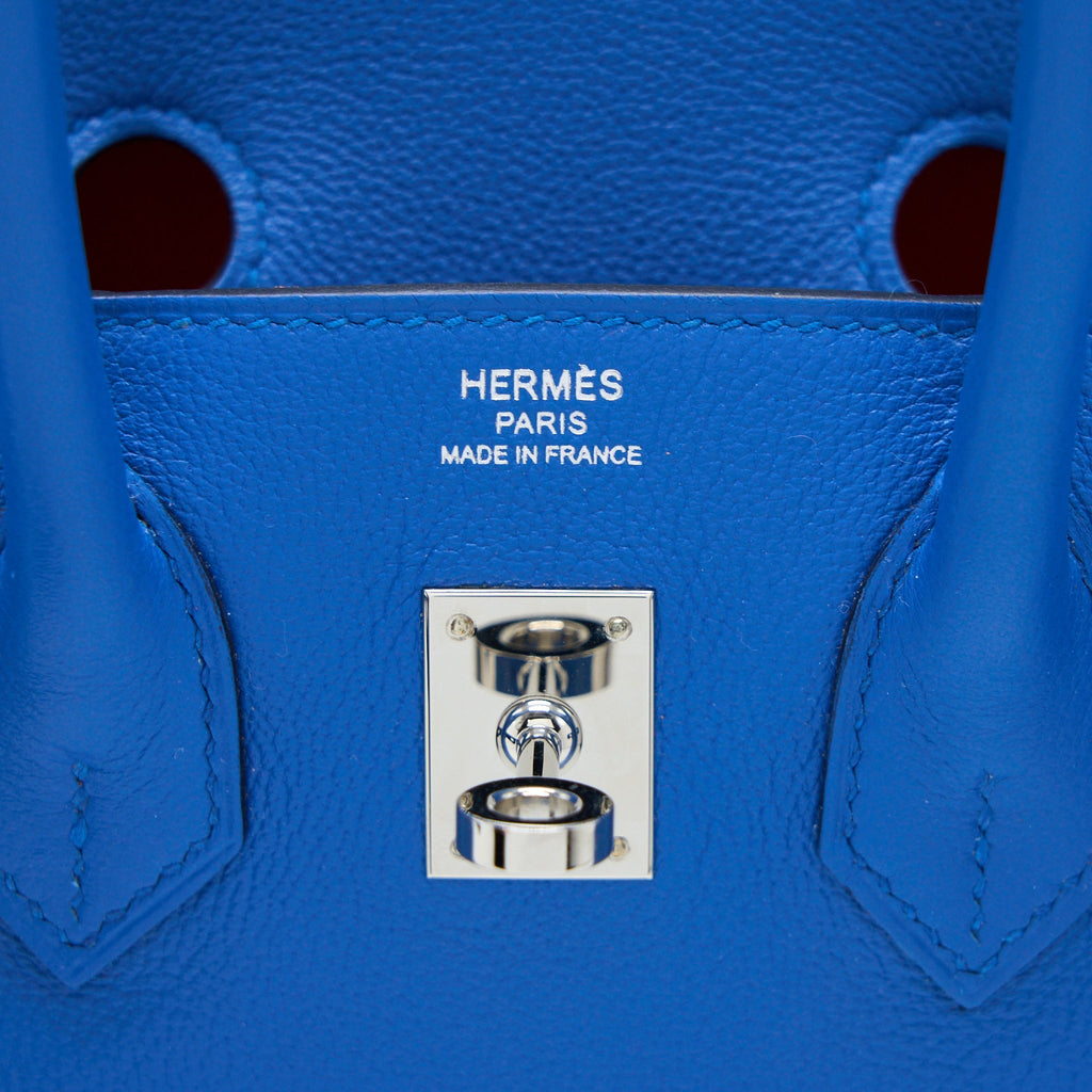 HERMES BIRKIN 25 TAURILLION NOVILLO I7 BLUE ZELLIGE SHW
