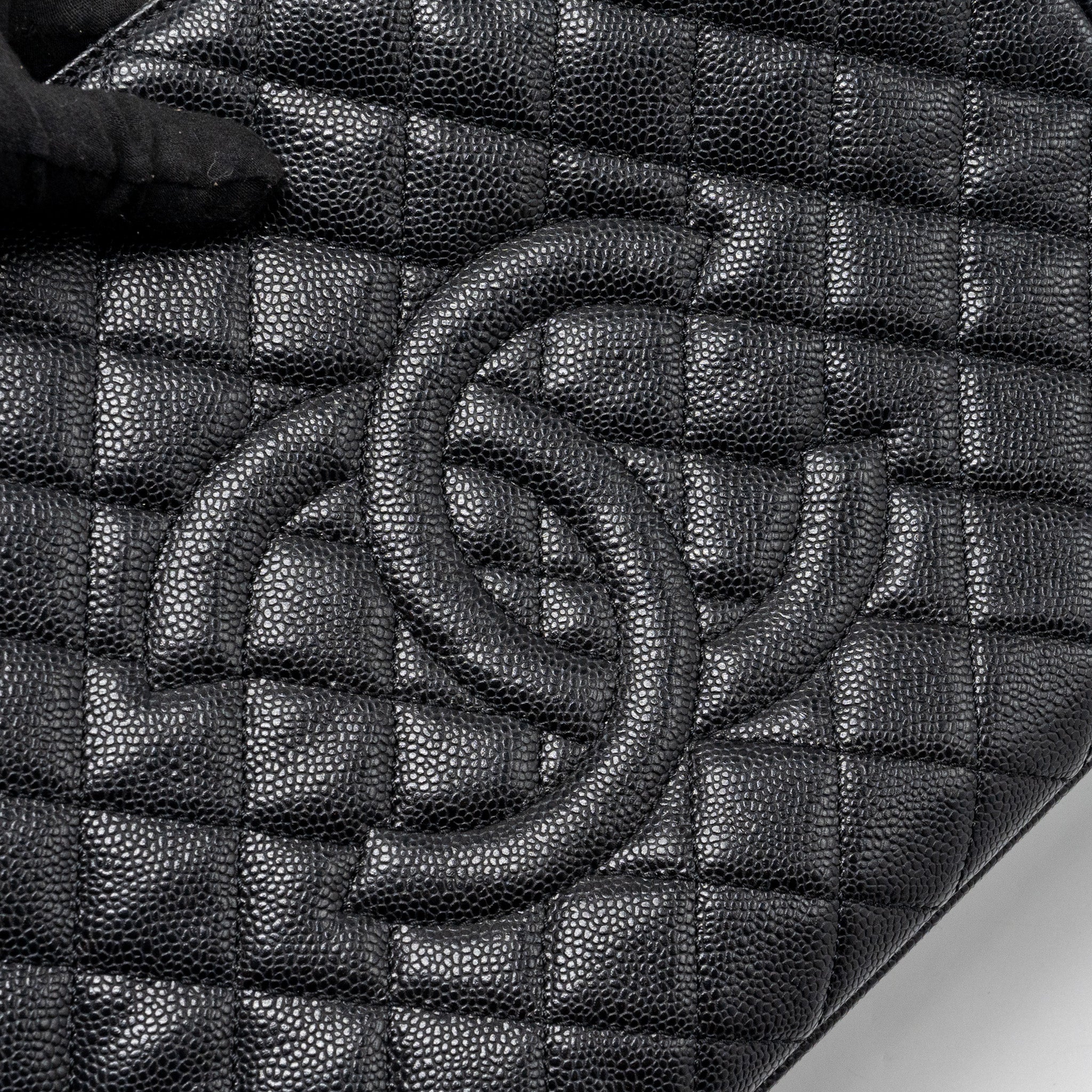 CHANEL GRAND SHOPPING TOTE BAG CAVIAR BLACK GHW