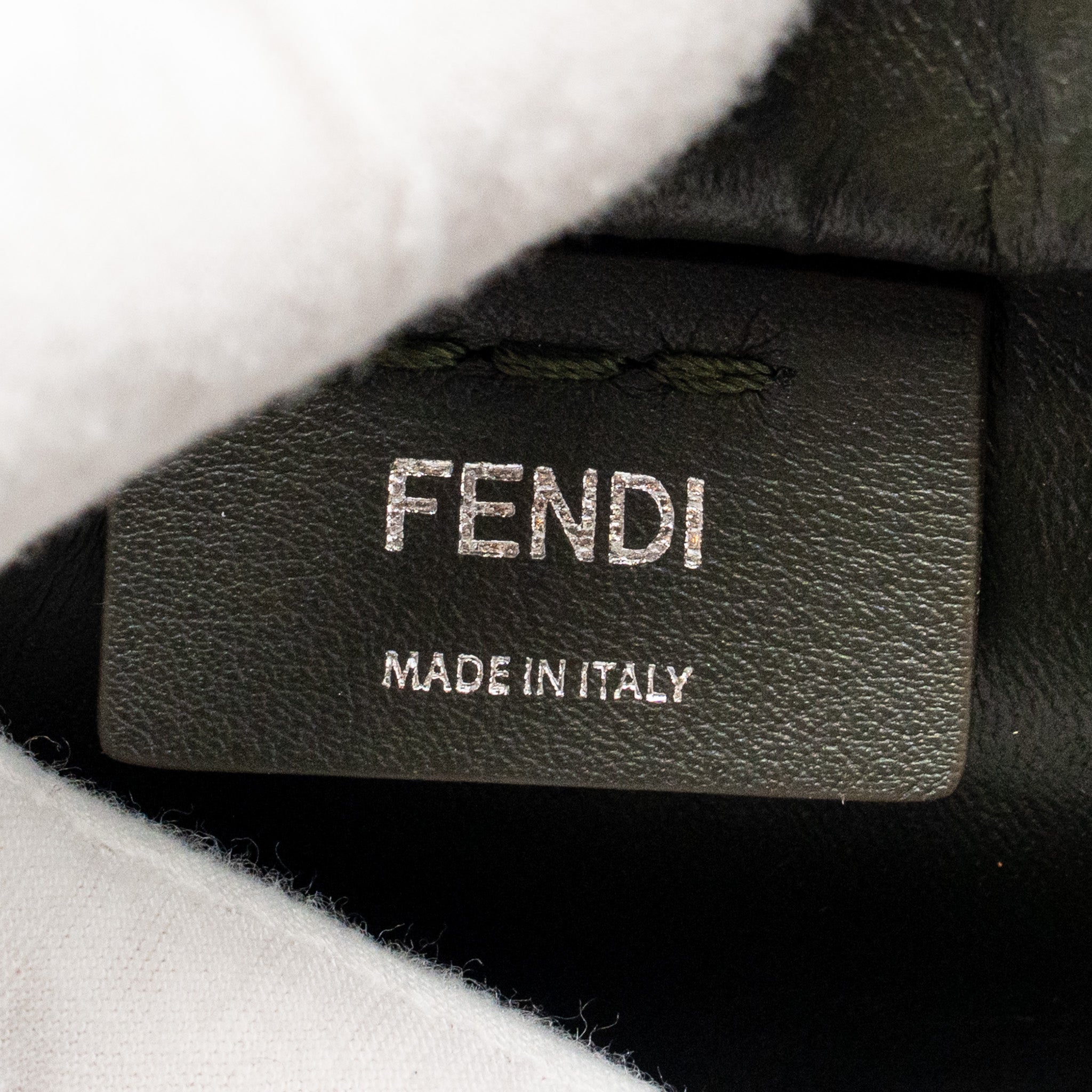FENDI MINI 3JOURS TOTE BAG CALFSKIN DARK GREEN SHW