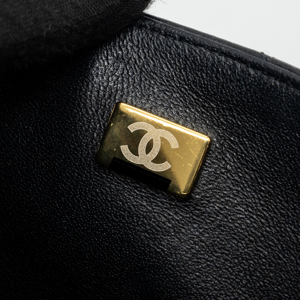 CHANEL CLASSIC MINI RECTANGULAR FLAP BAG LAMBSKIN BLACK LGHW (MICROCHIP)