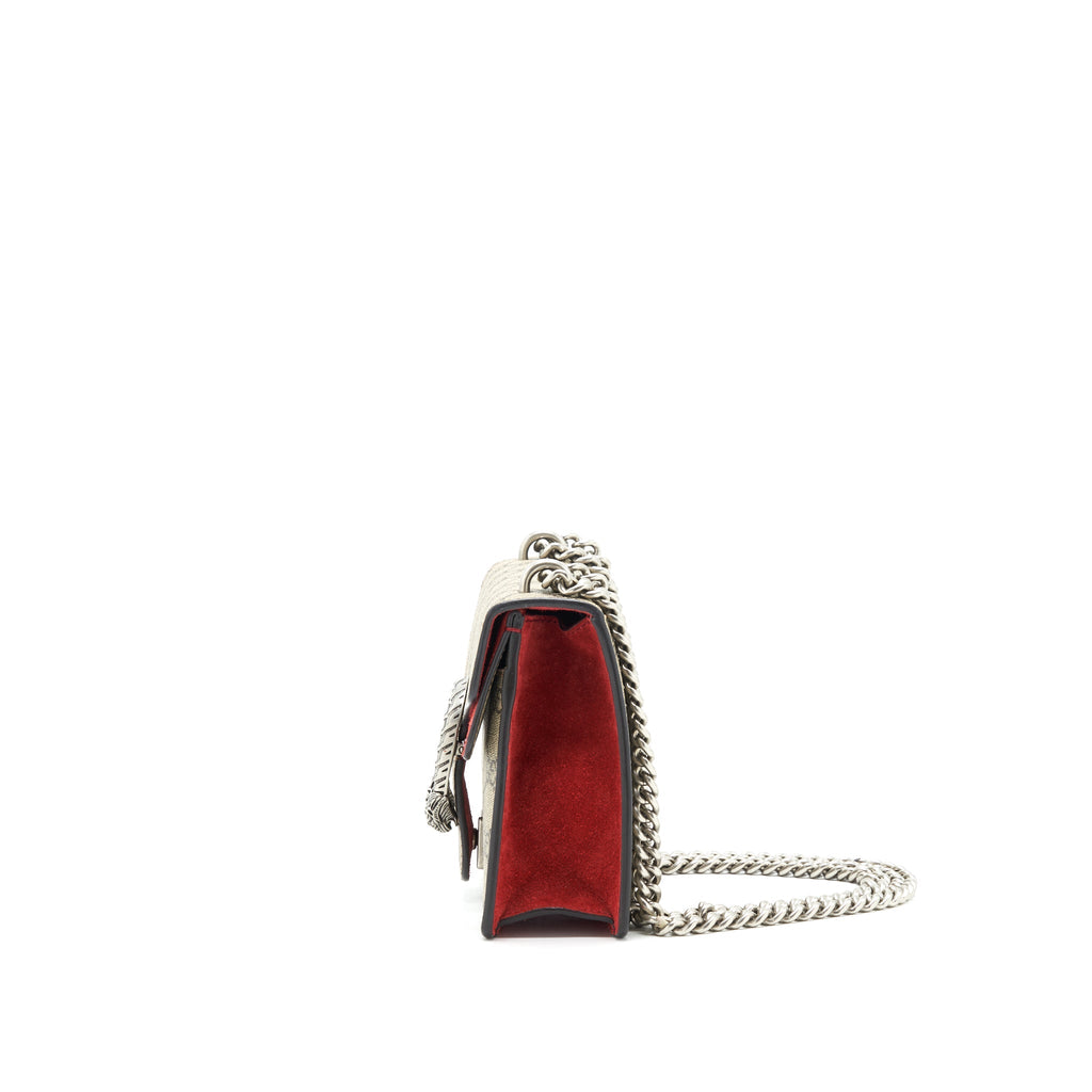 GUCCI MINI DIONYSUS RED SUEDE CROSSBODY BAG