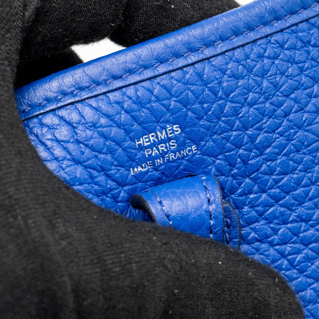 HERMES MINI EVELYNE CLEMENCE ELECTRIC BLUE SHW