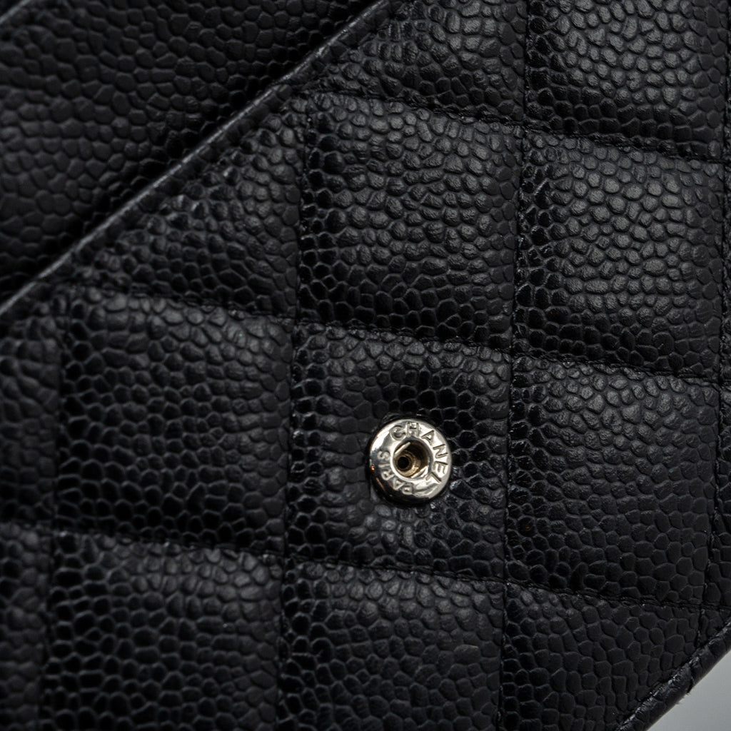 CHANEL CLASSIC WALLET ON CHAIN CAVIAR BLACK SHW