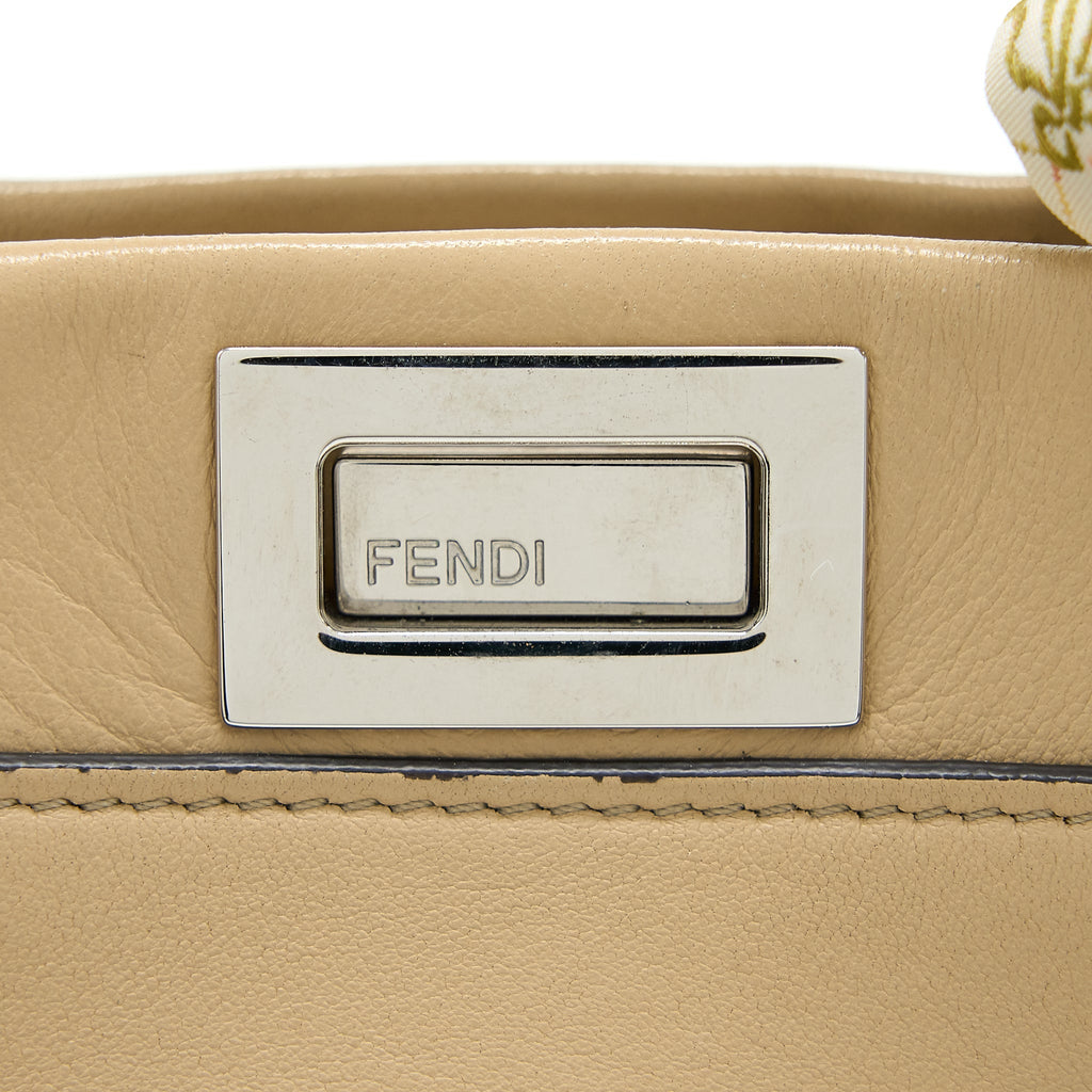FENDI MINI PEEKABOO BAG LIMITED EDITION BEIGE/MULTICOLOUR SHW