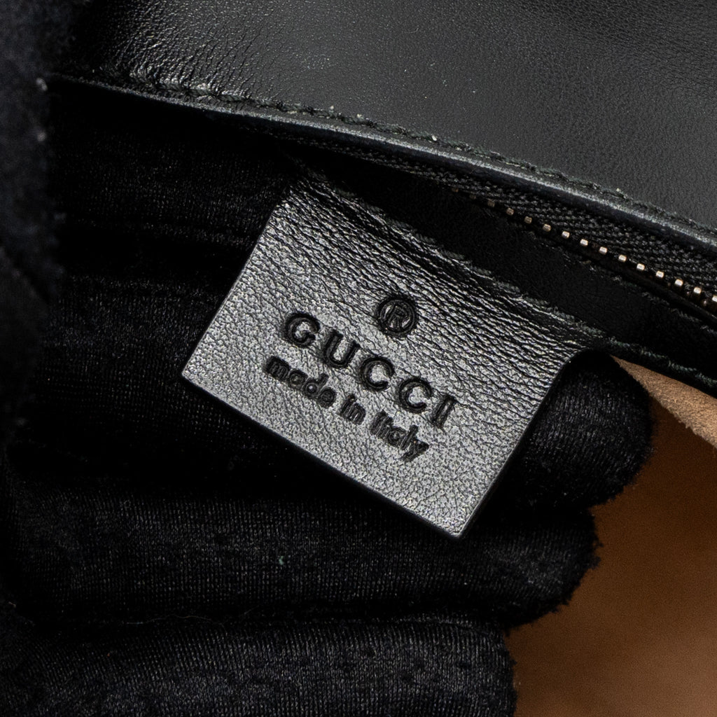 GUCCI SMALL GG MARMONT BAG CALFSKIN BLACK GHW