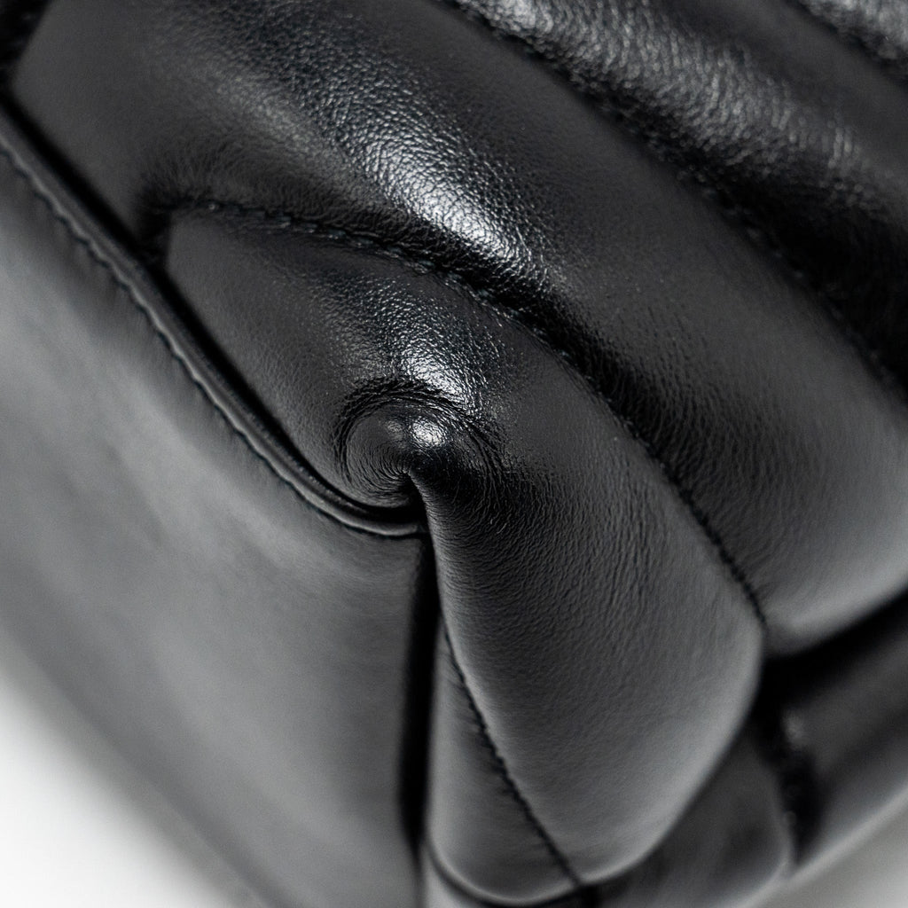 SAINT LAURENT /YSL MEDIUM LOU LOU BAG CALFSKIN BLACK RUTHENIUM HARDWARE