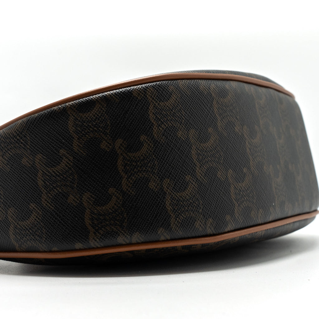 CELINE MEDIUM AVA TRIOMPHE CANVAS AND CALFSKIN TAN GHW