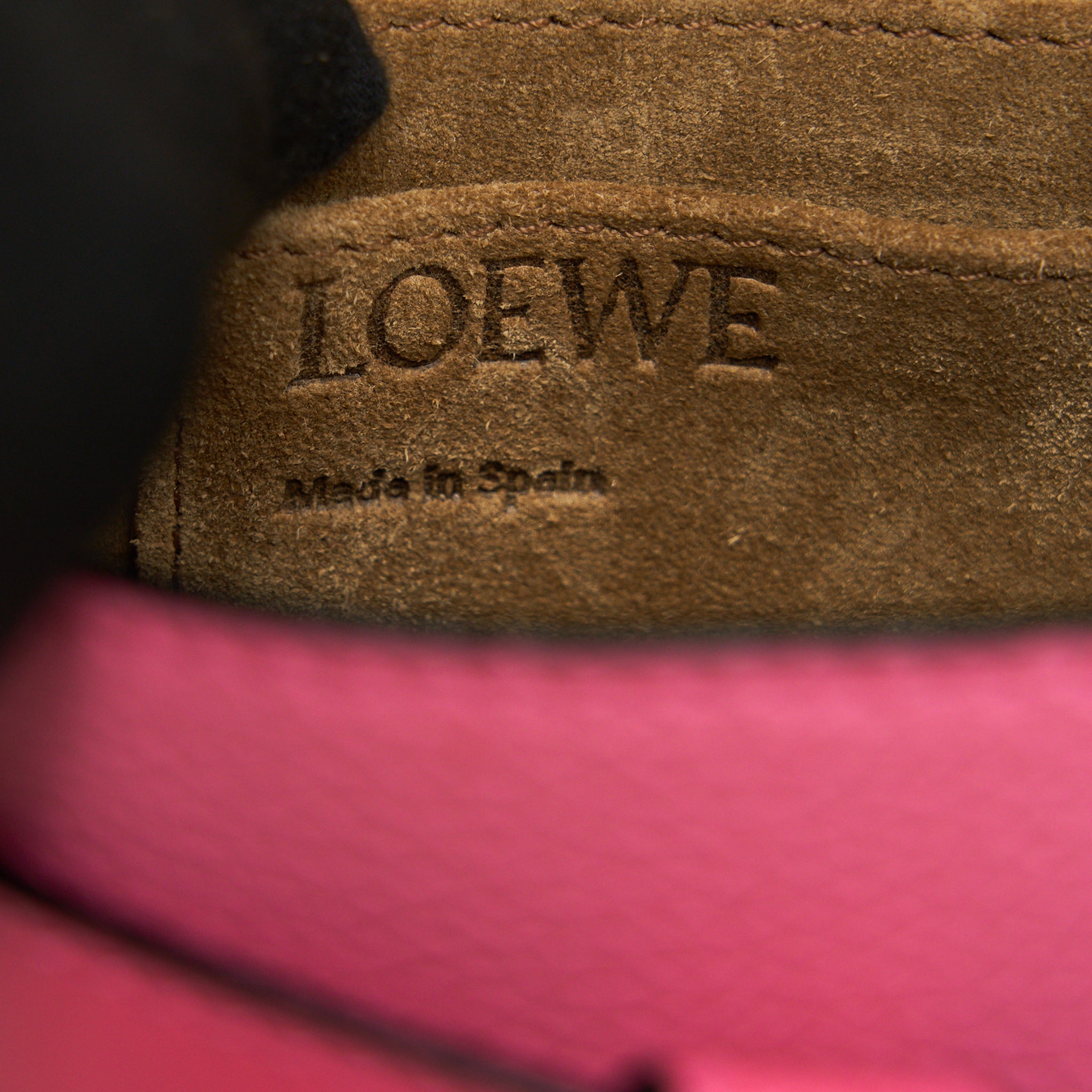 LOEWE GATE MINI LEATHER BELT BAG PINK