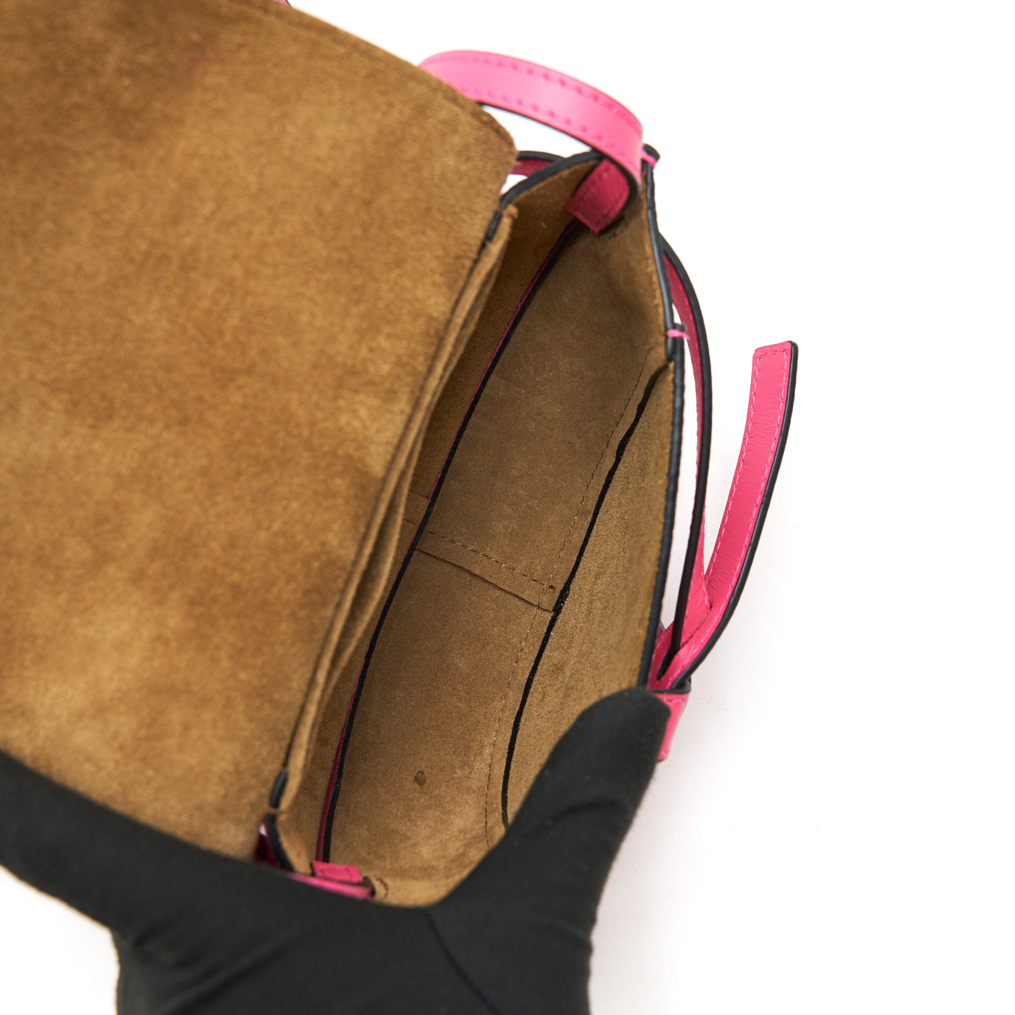 LOEWE GATE MINI LEATHER BELT BAG PINK