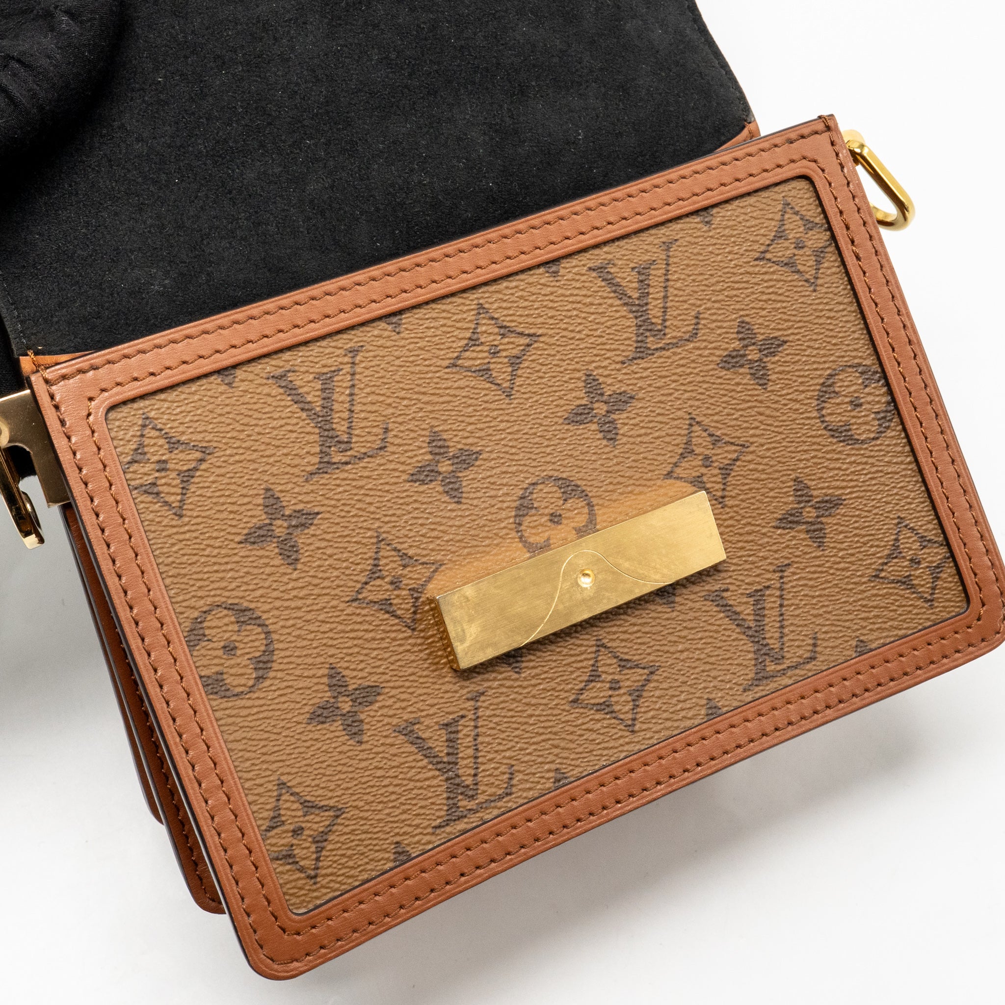 LOUIS VUITTON MINI DAUPHINE MONOGRAM REVERSE CANVAS GHW
