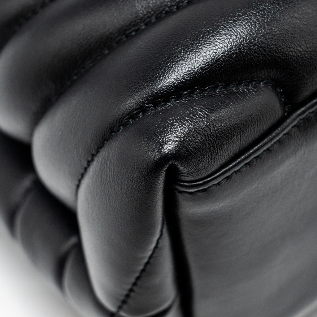 SAINT LAURENT /YSL MEDIUM LOU LOU BAG CALFSKIN BLACK RUTHENIUM HARDWARE