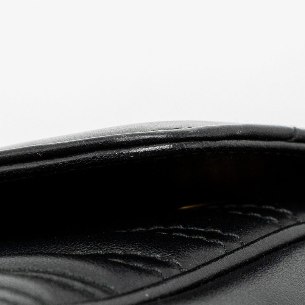 GUCCI SMALL GG MARMONT BAG CALFSKIN BLACK GHW