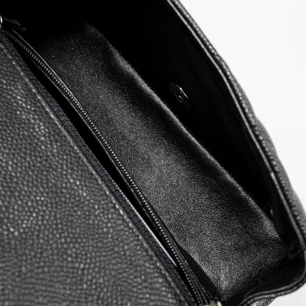 CHANEL MINI RECTANGULAR FLAP BAG CAVIAR BLACK SHW