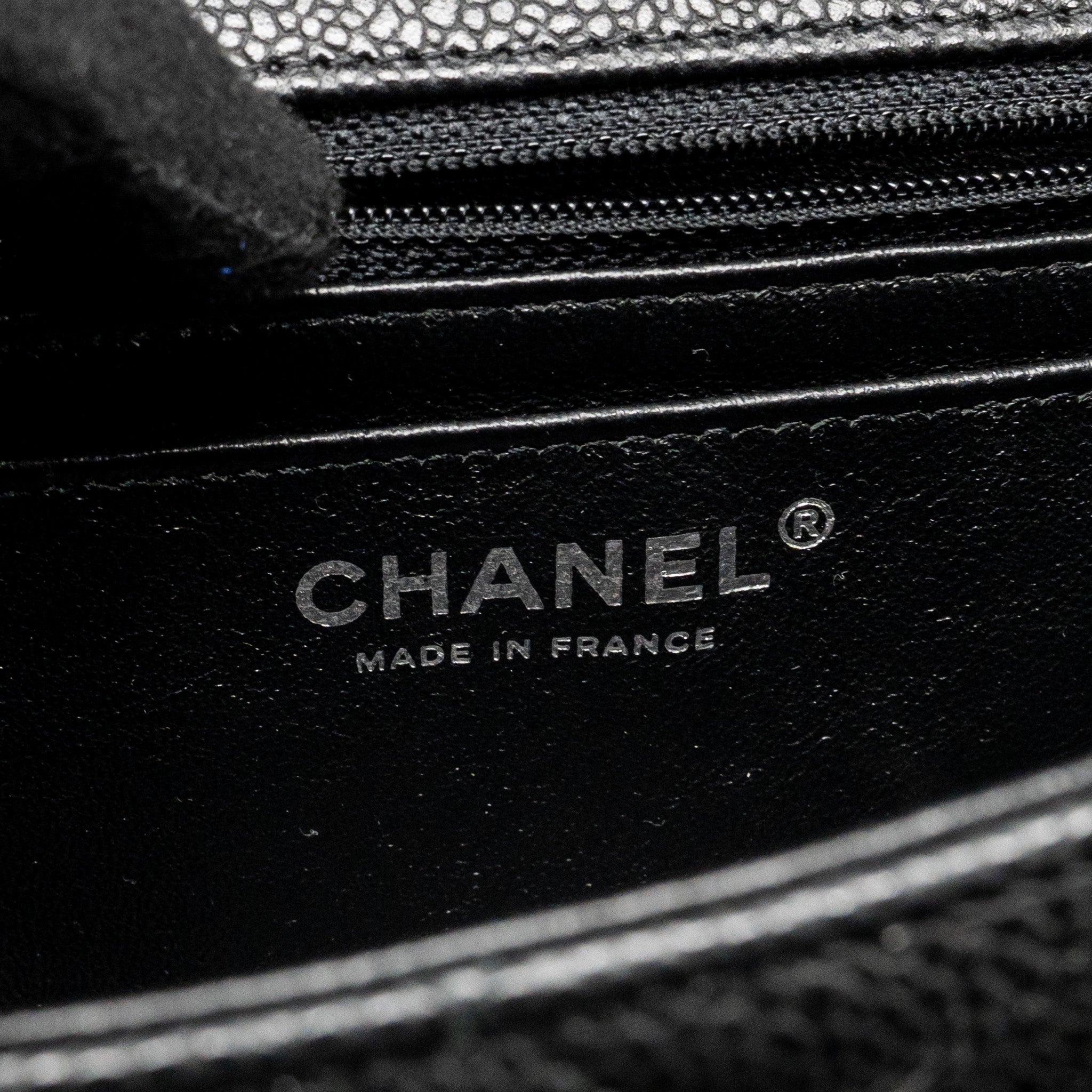 CHANEL MINI RECTANGULAR FLAP BAG CAVIAR BLACK SHW
