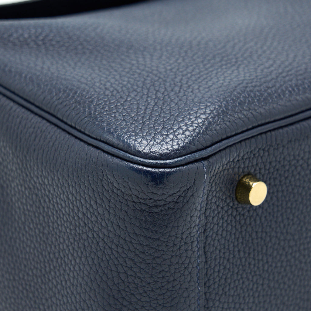 HERMES LINDY 30 CLEMENCE BLUE UNIT GHW