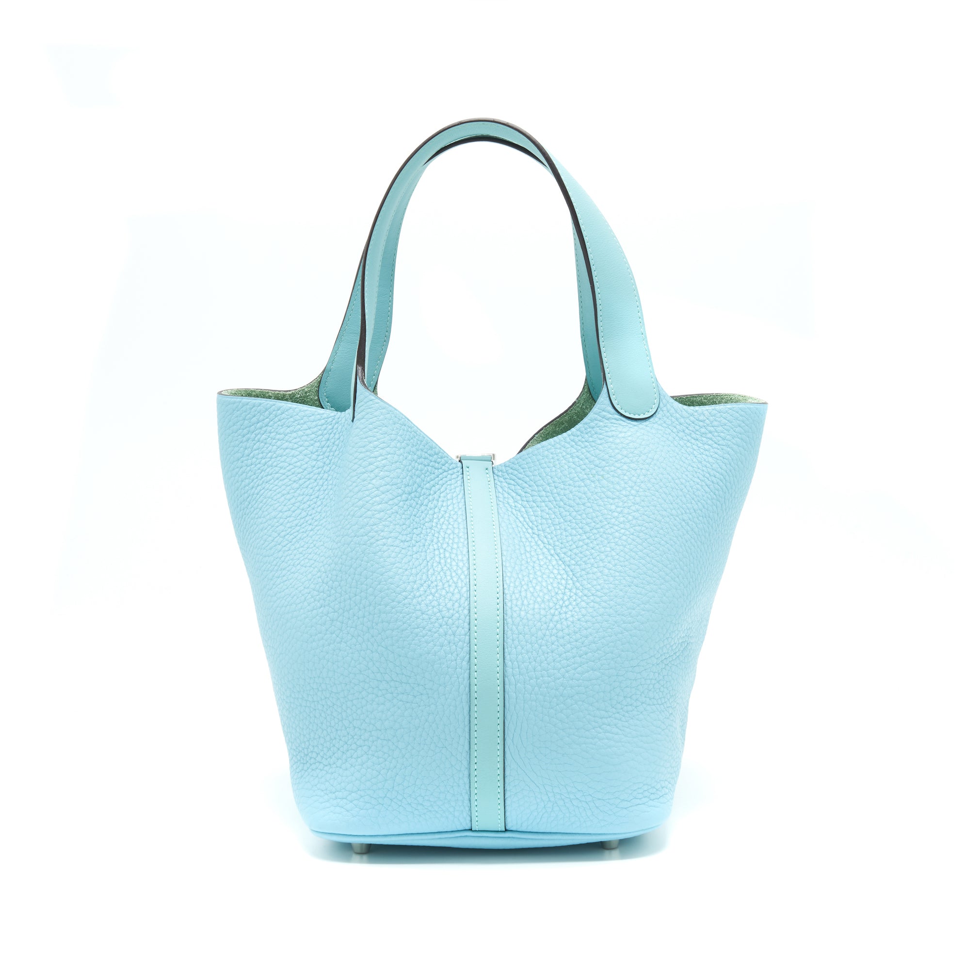 HERMES PICOTIN 22 LOCK BAG BLUE ATOLL SHW