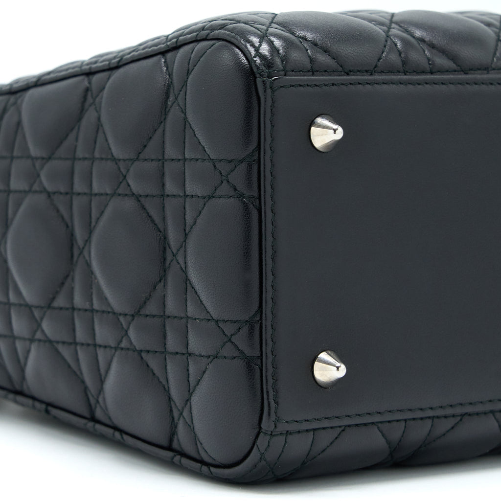DIOR MEDIUM LADY DIOR LAMBSKIN BLACK SHW