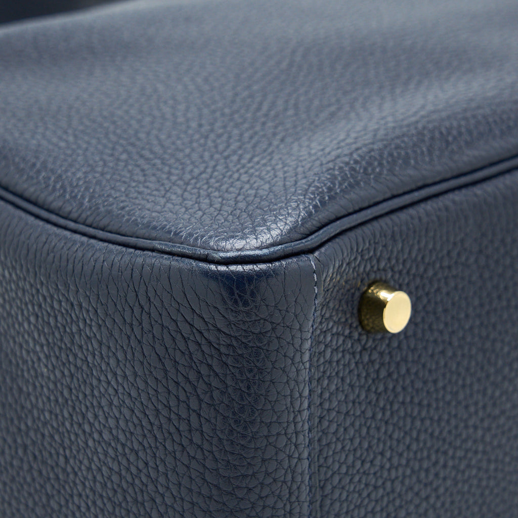 HERMES LINDY 30 CLEMENCE BLUE UNIT GHW