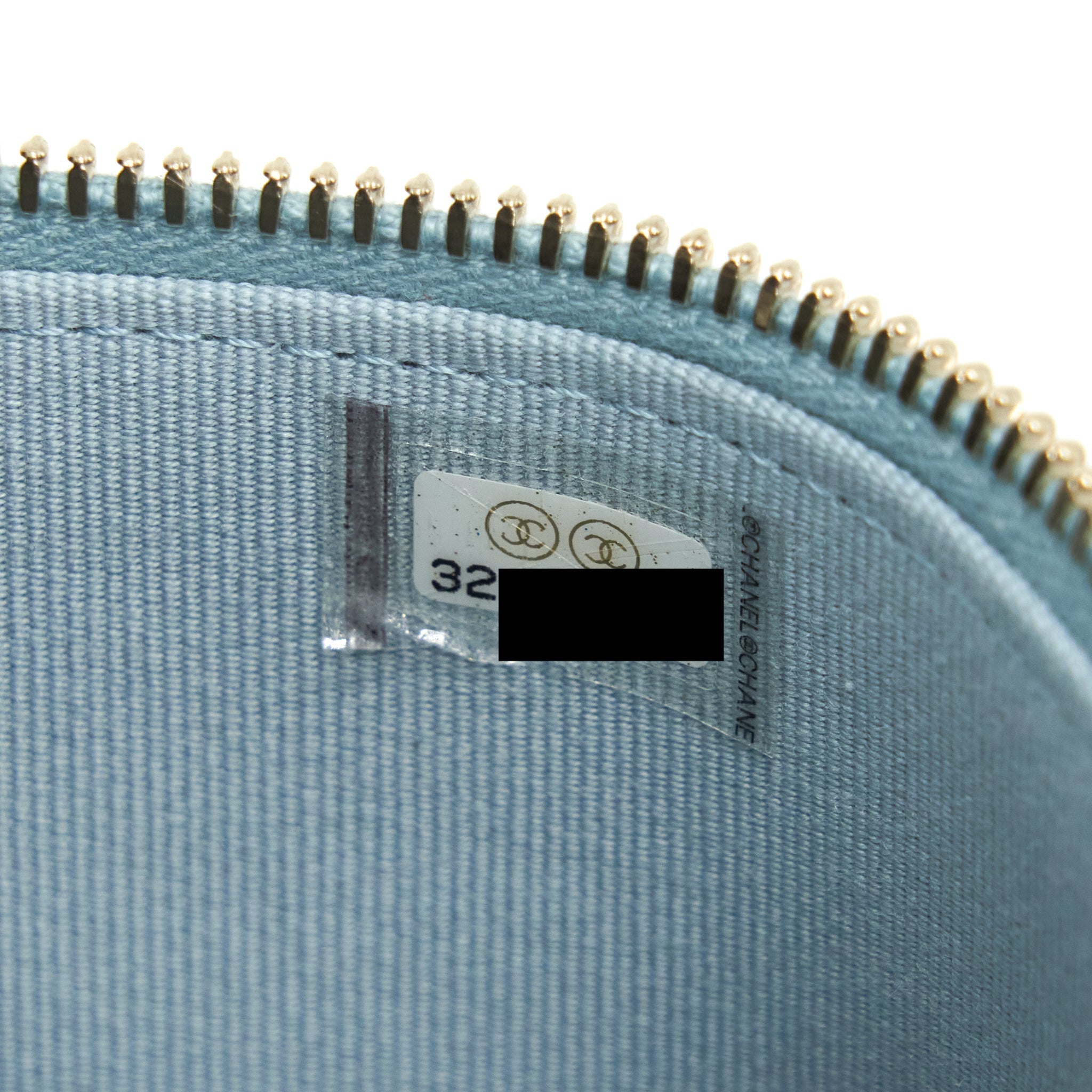 CHANEL 22P TOP HANDLE MINI VANITY WITH CHAIN LAMBSKIN NG752 LIGHT BLUE LGHW