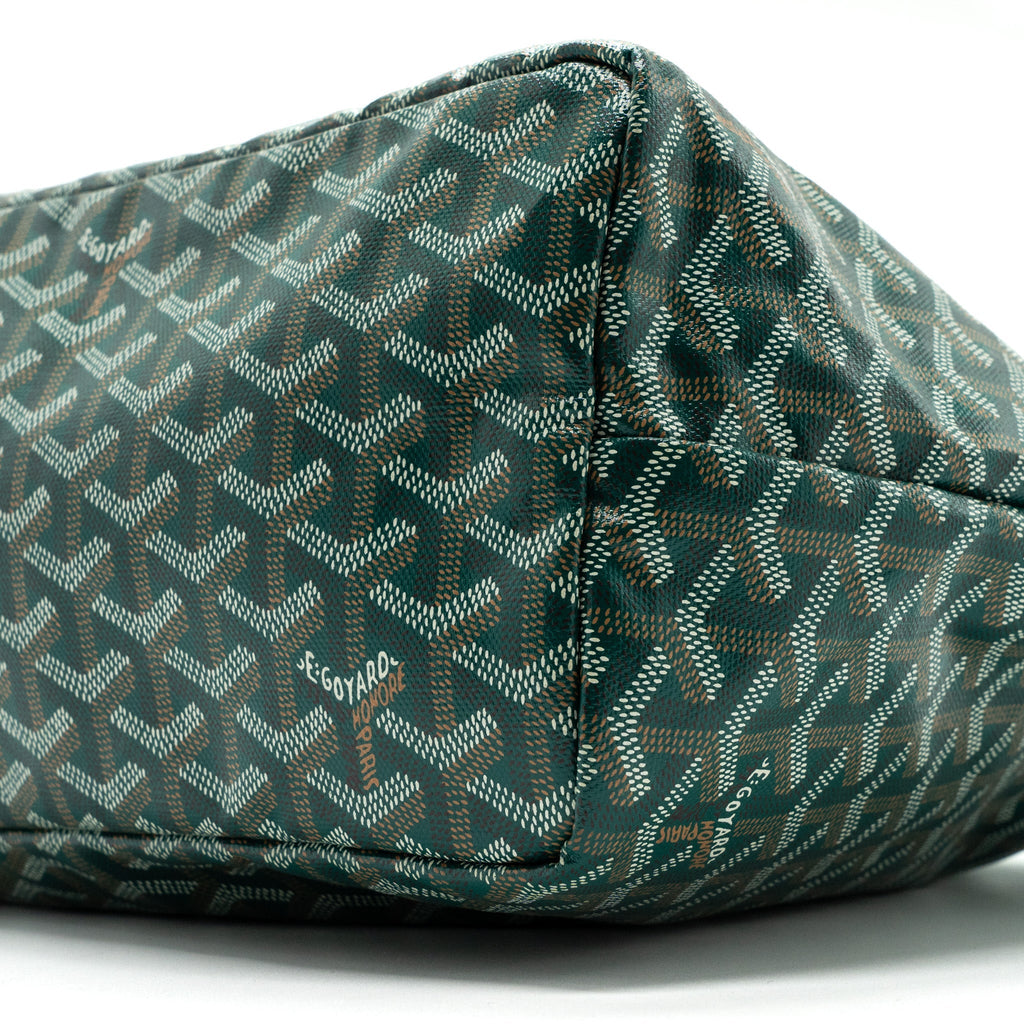 GOYARD SAINT LOUIS PM TOTE BAG GOYARDINE CANVAS GREEN SHW