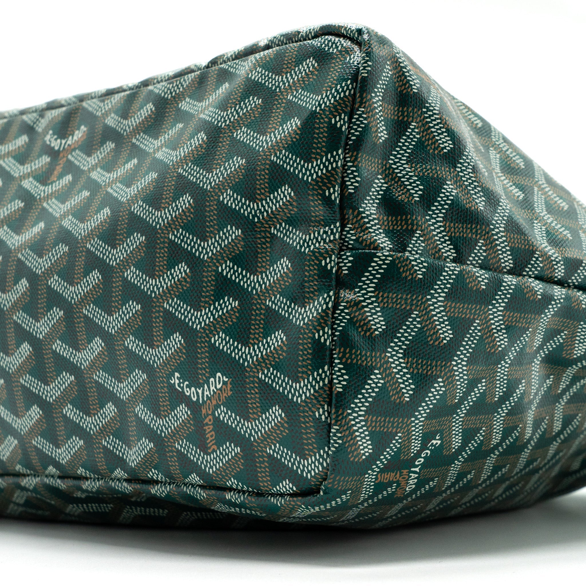 GOYARD SAINT LOUIS PM TOTE BAG GOYARDINE CANVAS GREEN SHW