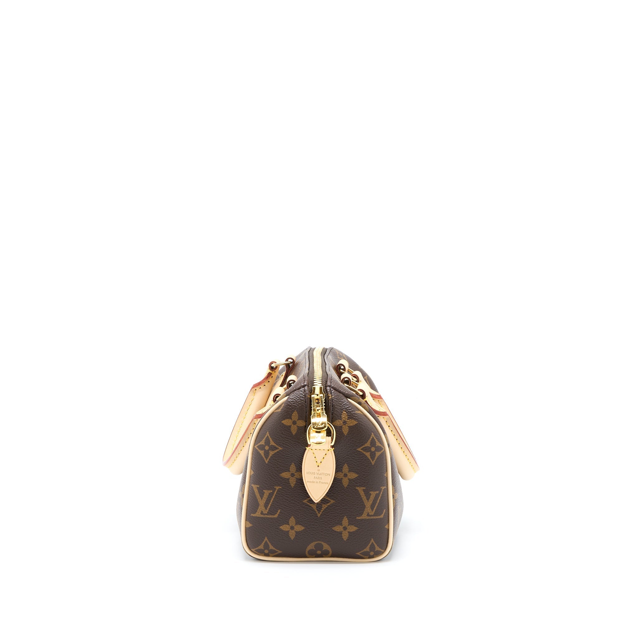 LOUIS VUITTON SPEEDY BANDOULIERE 20 MONOGRAM CANVAS WITH FUCHSIA STRAP GHW