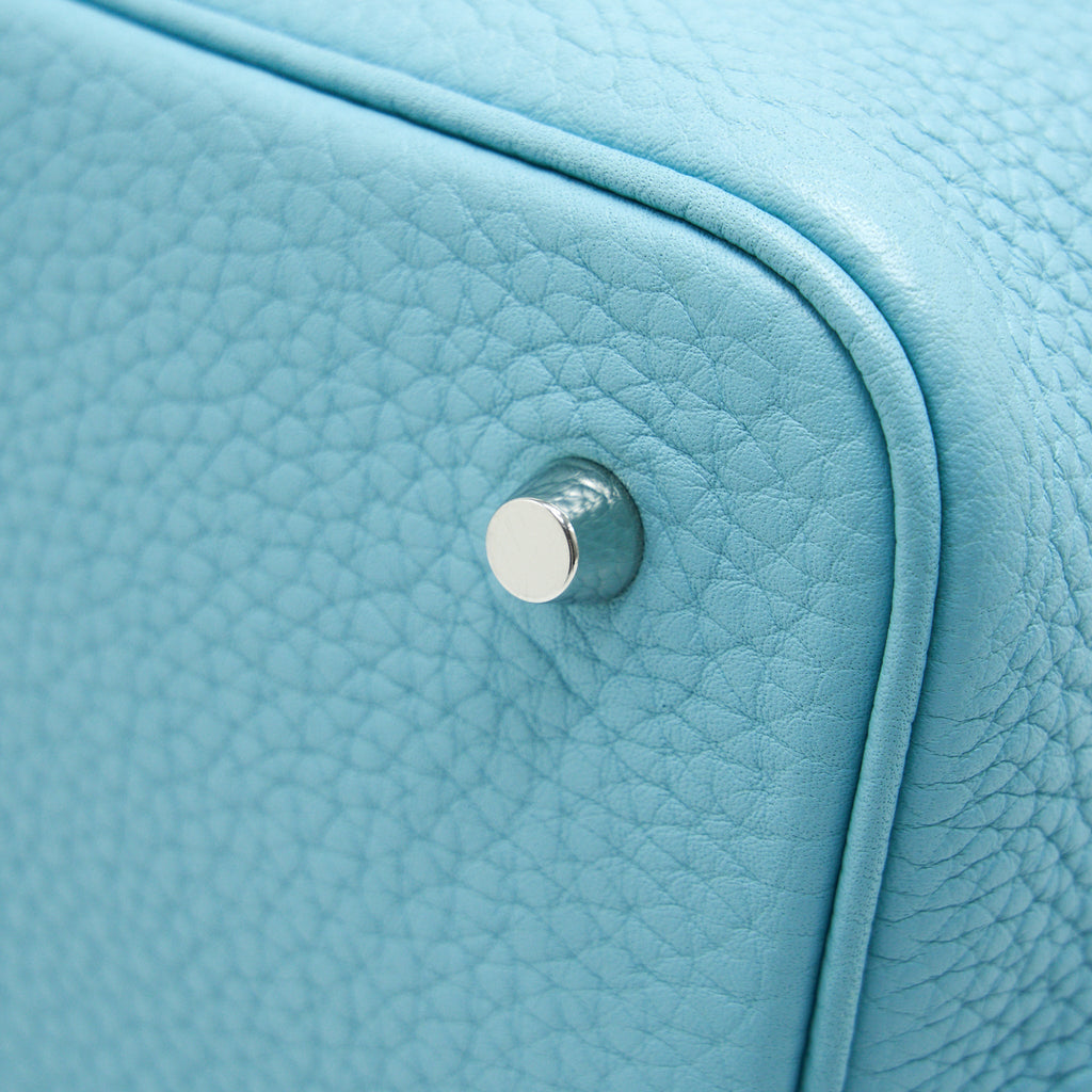 HERMES PICOTIN 22 LOCK BAG BLUE ATOLL SHW