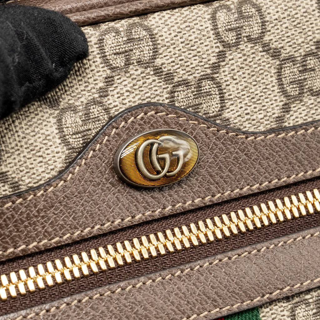 GUCCI SIZE 85 OPHIDIA SMALL BELT BAG GG SUPREME CANVAS GHW