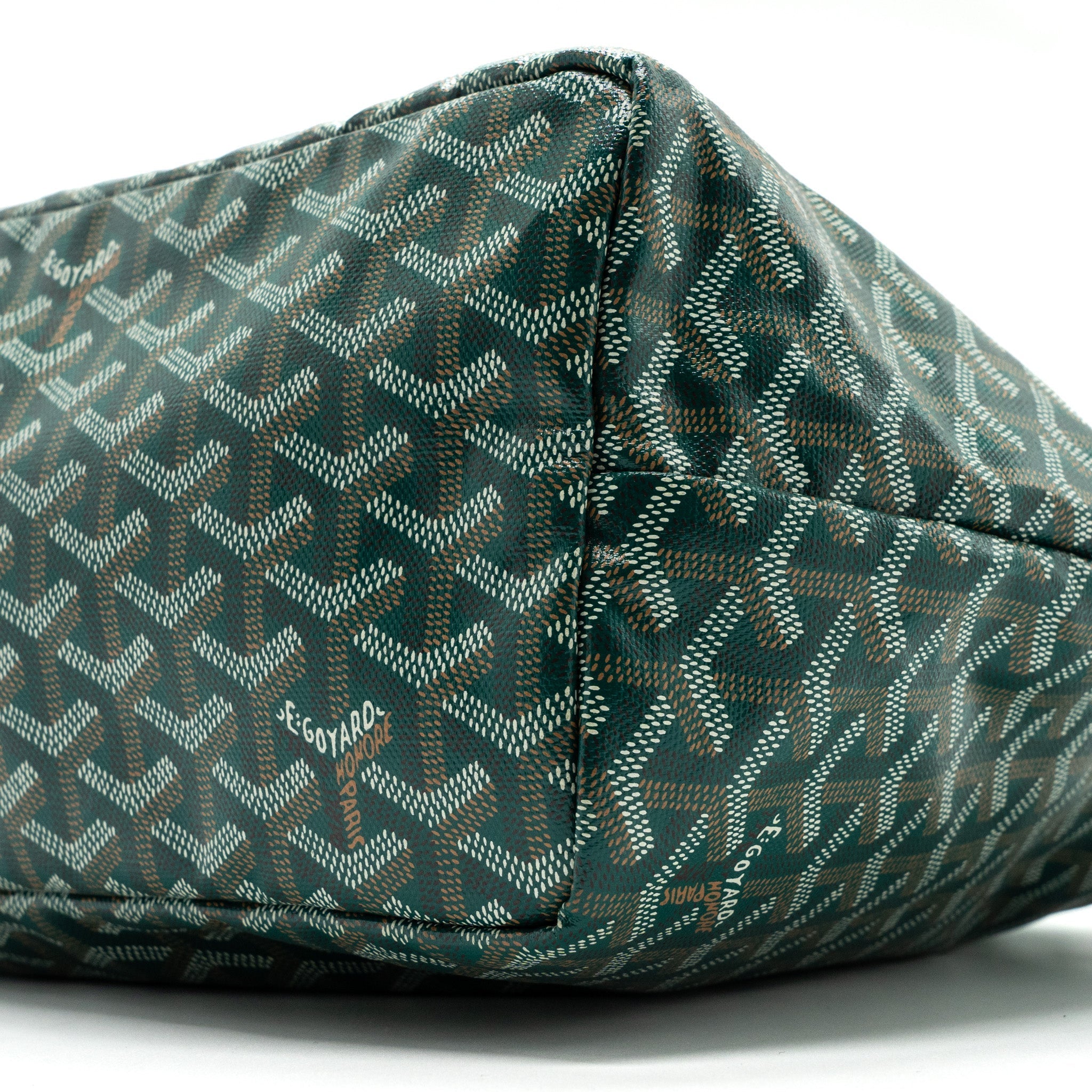 GOYARD SAINT LOUIS PM TOTE BAG GOYARDINE CANVAS GREEN SHW