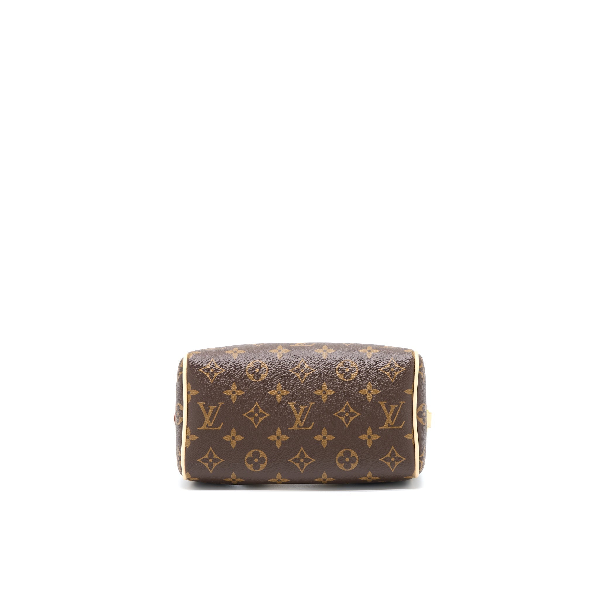 LOUIS VUITTON SPEEDY BANDOULIERE 20 MONOGRAM CANVAS WITH FUCHSIA STRAP GHW