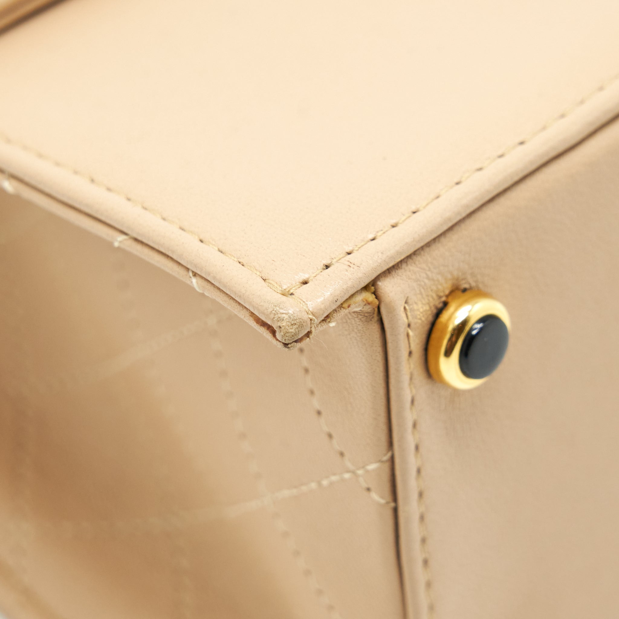 CHANEL VINTAGE SINGLE FLAP BAG CROSS BODY LAMBSKIN BEIGE GHW