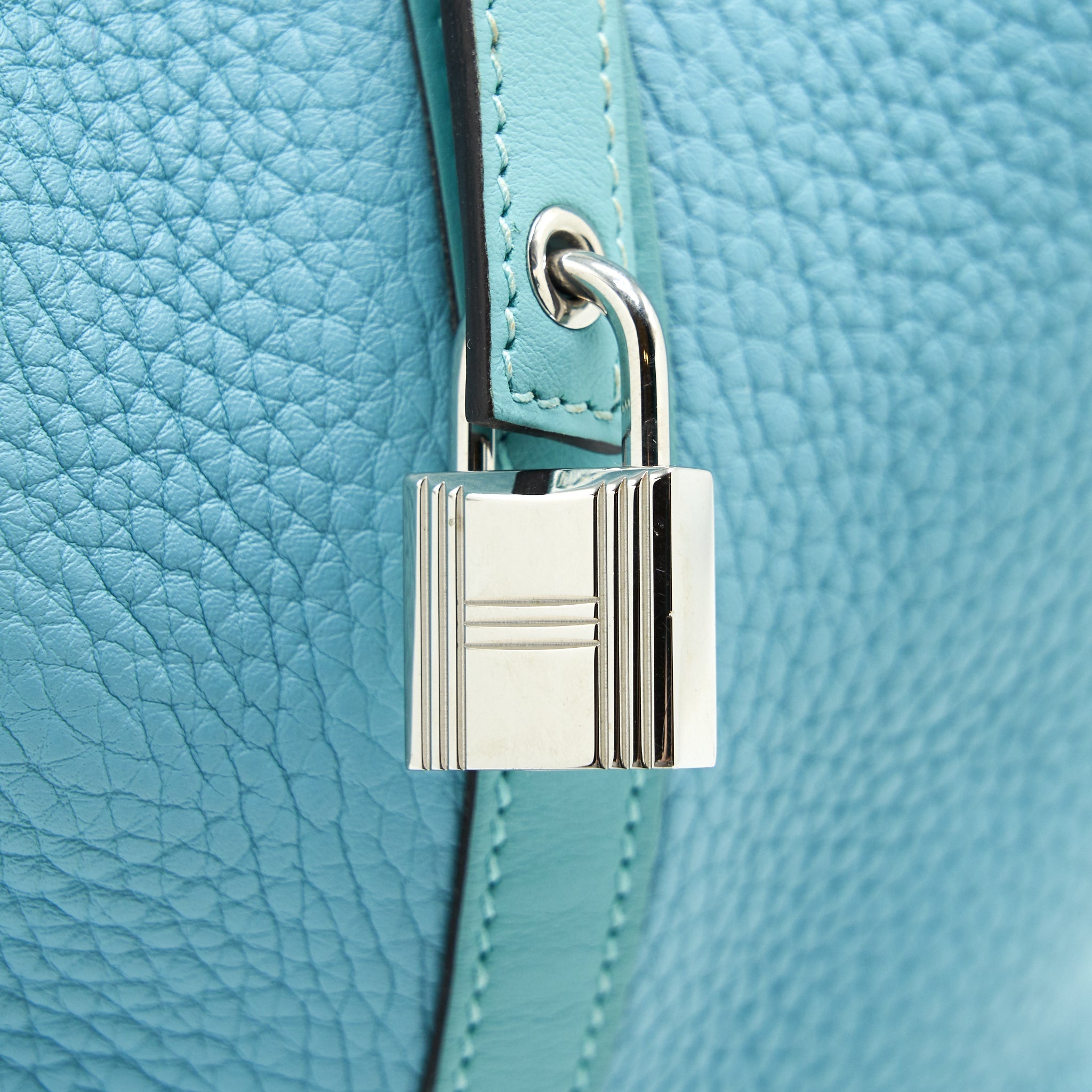 HERMES PICOTIN 22 LOCK BAG BLUE ATOLL SHW