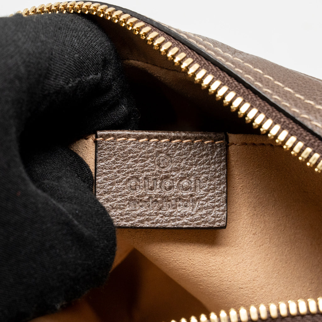 GUCCI SIZE 85 OPHIDIA SMALL BELT BAG GG SUPREME CANVAS GHW