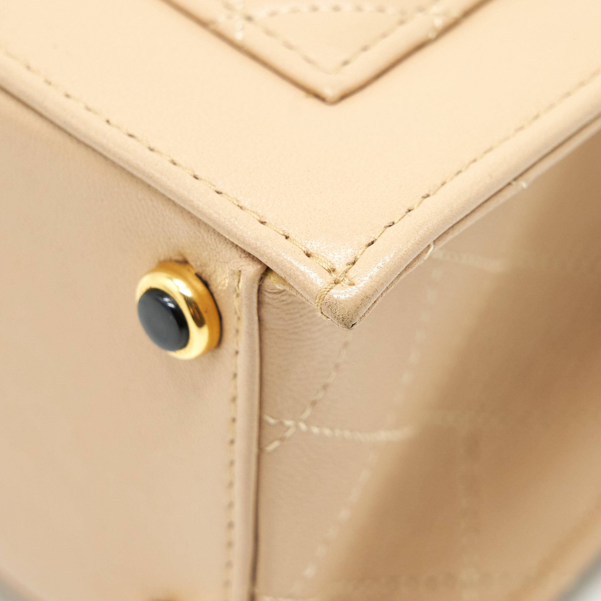 CHANEL VINTAGE SINGLE FLAP BAG CROSS BODY LAMBSKIN BEIGE GHW