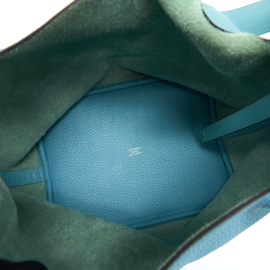 HERMES PICOTIN 22 LOCK BAG BLUE ATOLL SHW