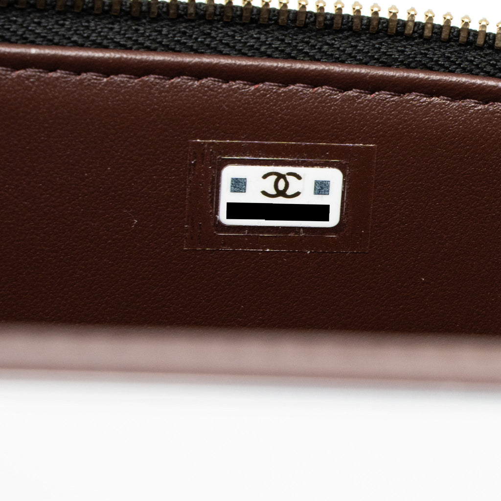 CHANEL LONG VANITY WITH CHAIN CAVIAR BLACK LGHW (MICROCHIP)