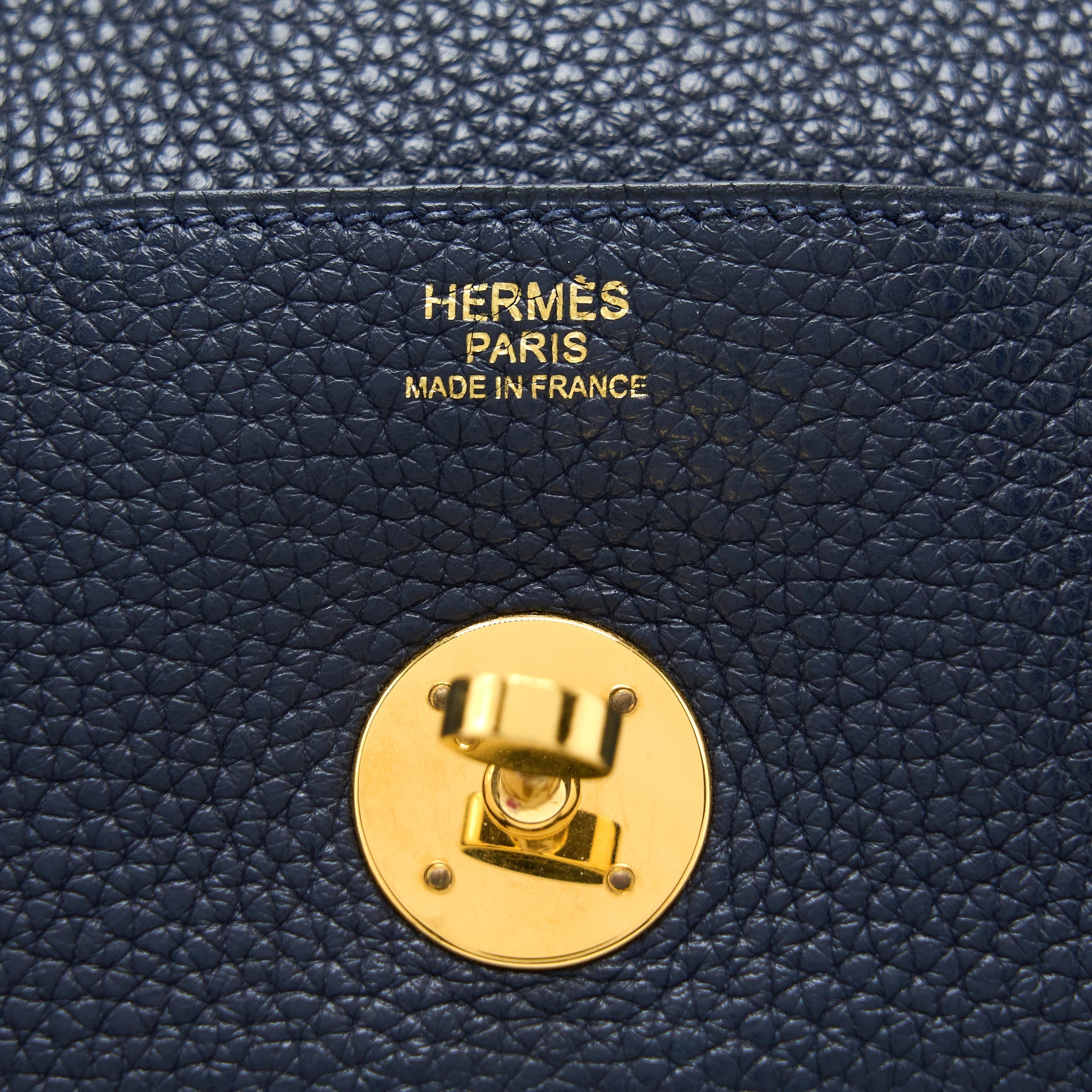 HERMES LINDY 30 CLEMENCE BLUE UNIT GHW