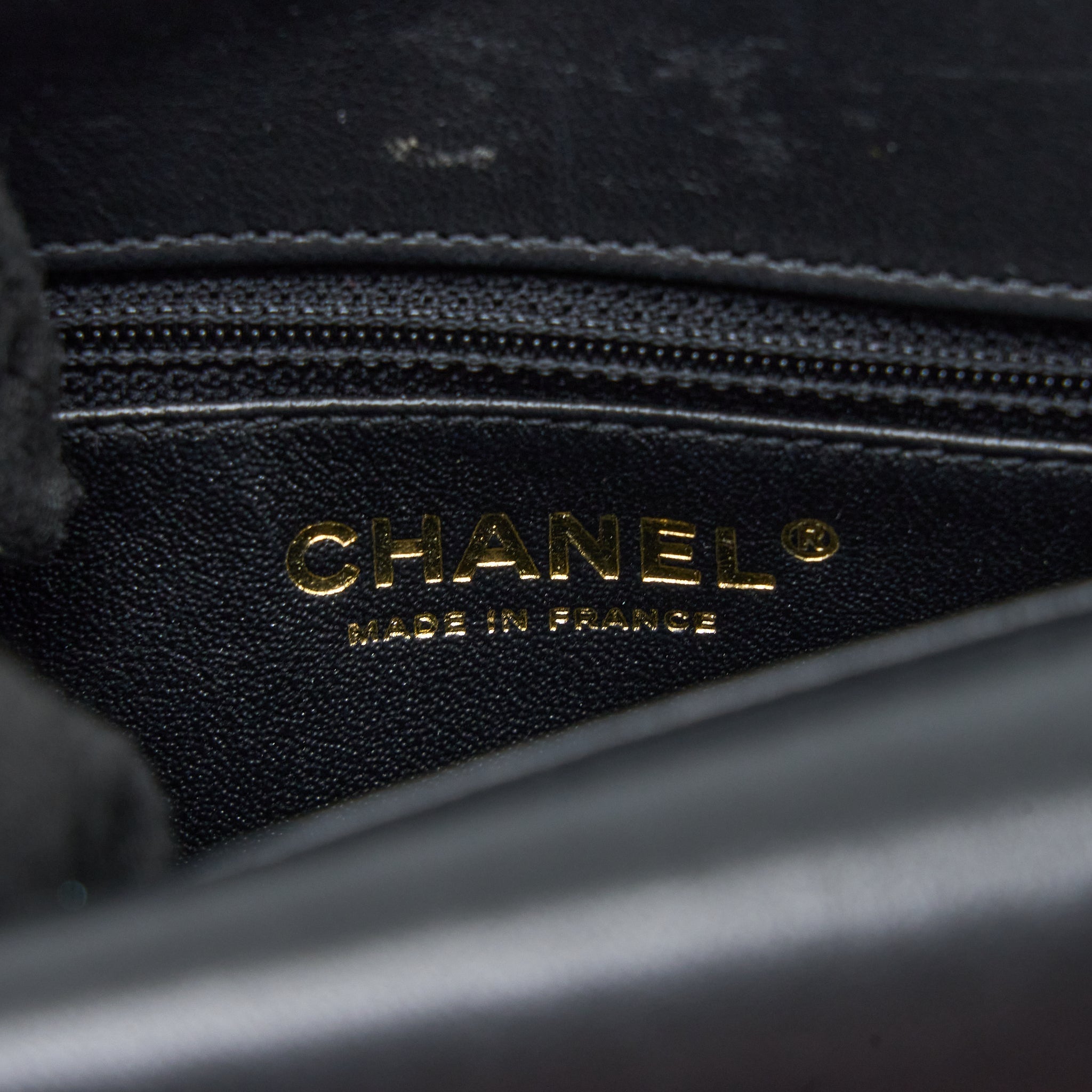 CHANEL SMALL ENAMEL CC FLAP BAG LAMBSKIN BLACK GHW