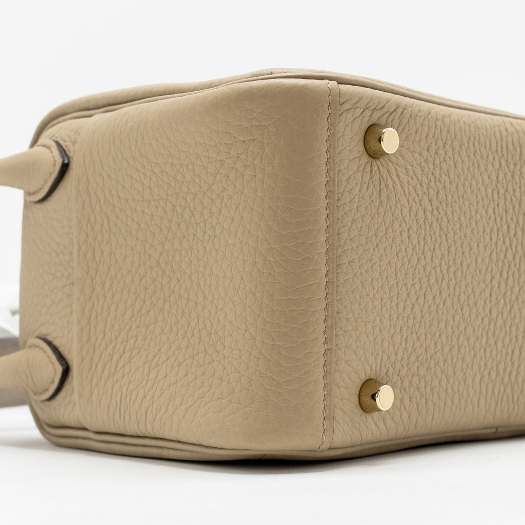 HERMES MINI LINDY II CLEMENCE 8Q BEIGE MARFA GHW