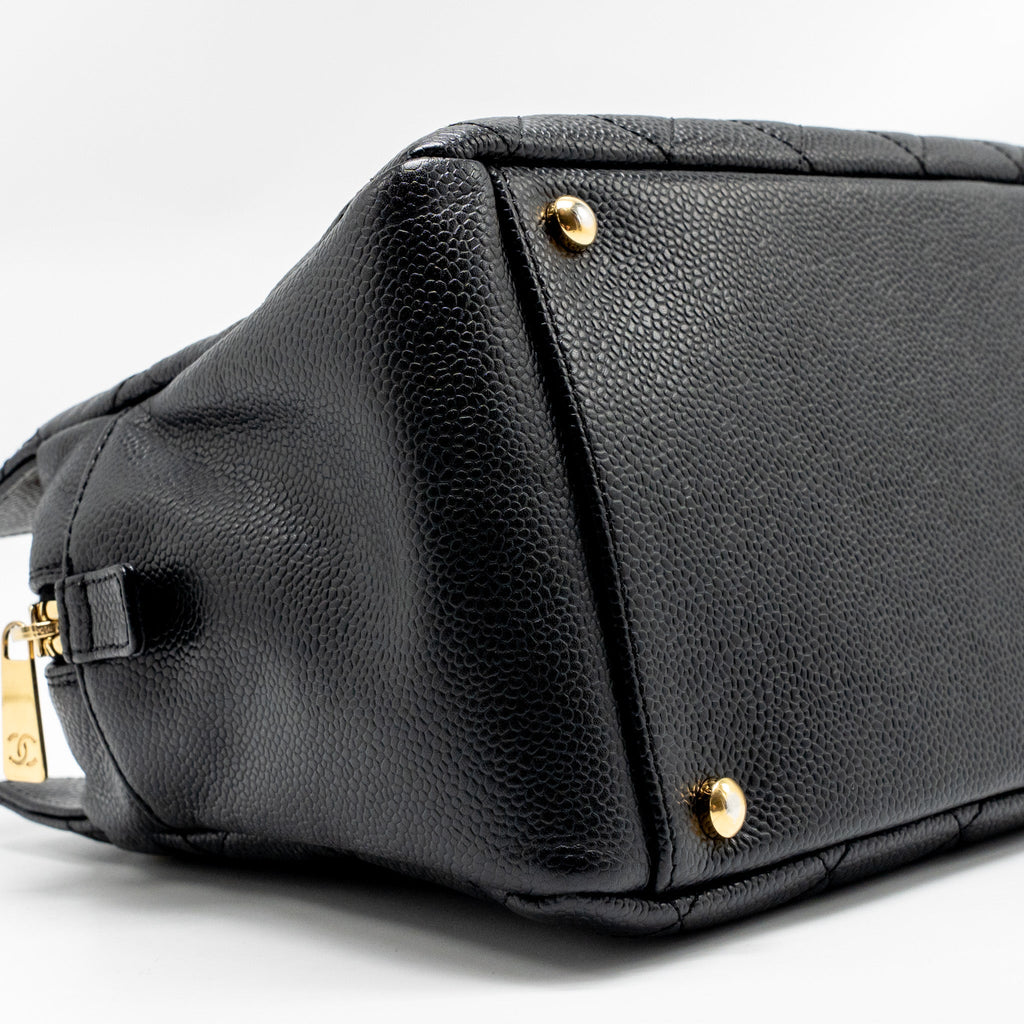 CHANEL PETITE TIMELESS TOTE CAVIAR BLACK GHW