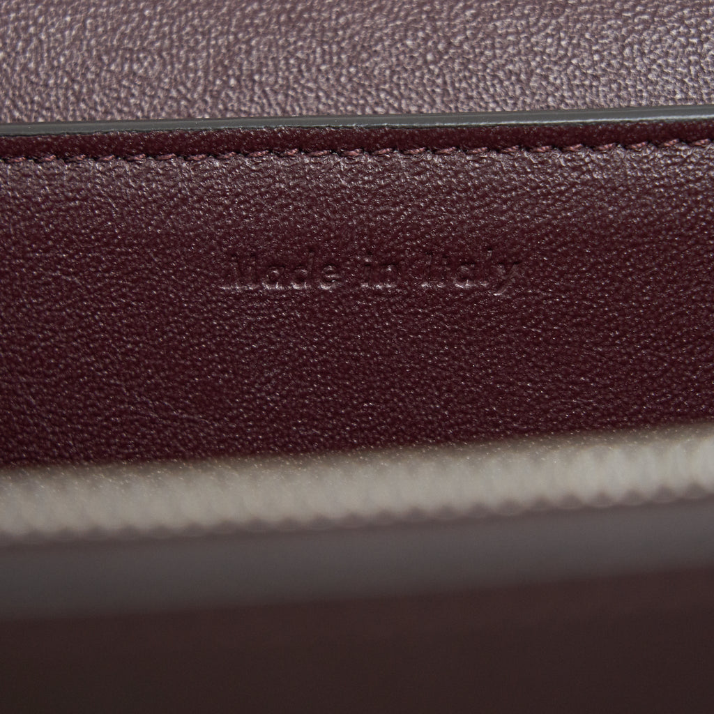 CELINE FRAME SHOULDER BAG GREY/ BURGUNDY