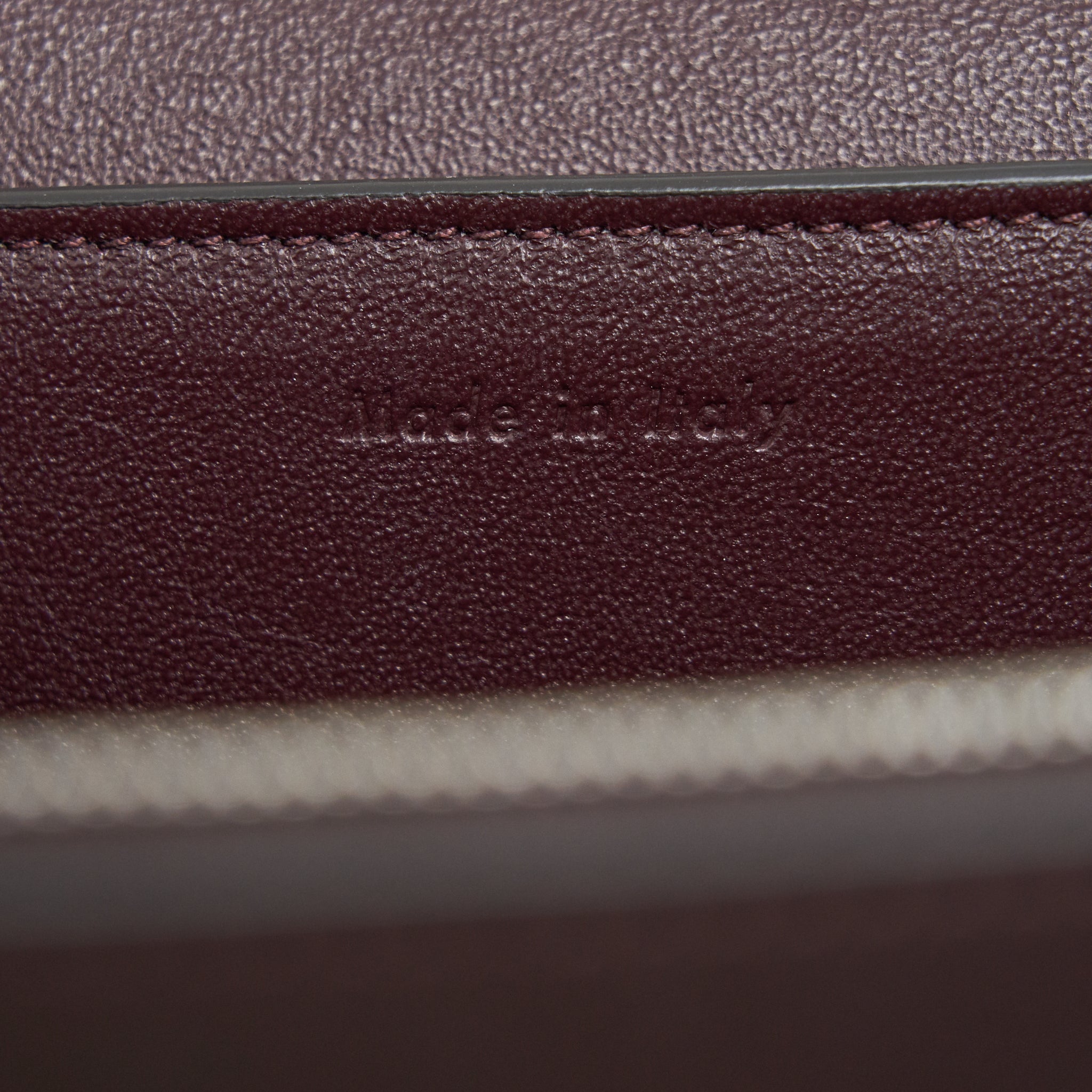 CELINE FRAME SHOULDER BAG GREY/ BURGUNDY