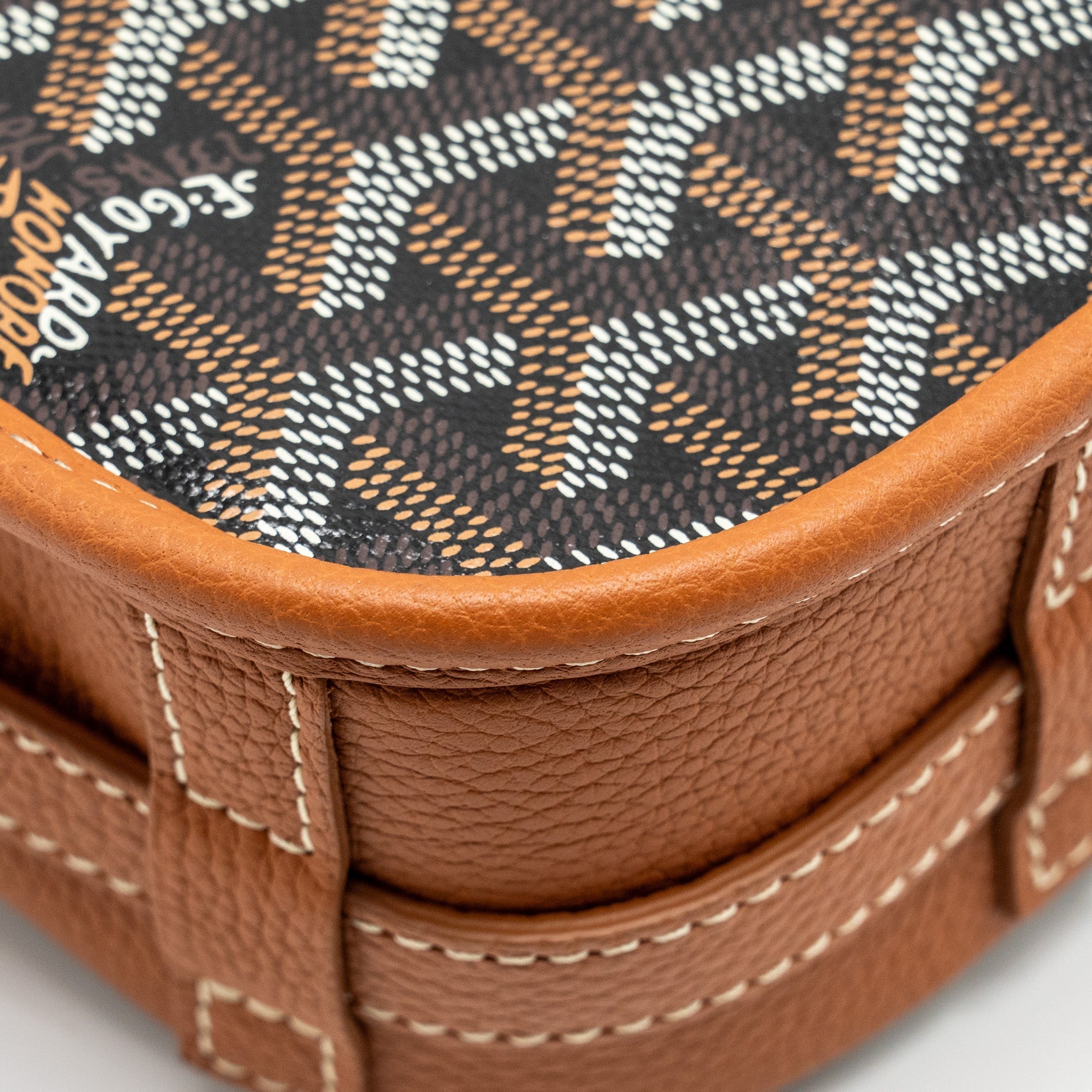 GOYARD BELVEDERE PM MESSENGER BAG GOYARDLINE CANVAS BROWN SHW