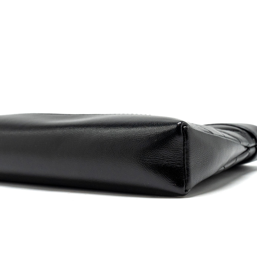 CHANEL 24S MINI 31 CLUTCH WITH CHAIN SHINY LAMBSKIN BLACK LGHW (MICROCHIP)