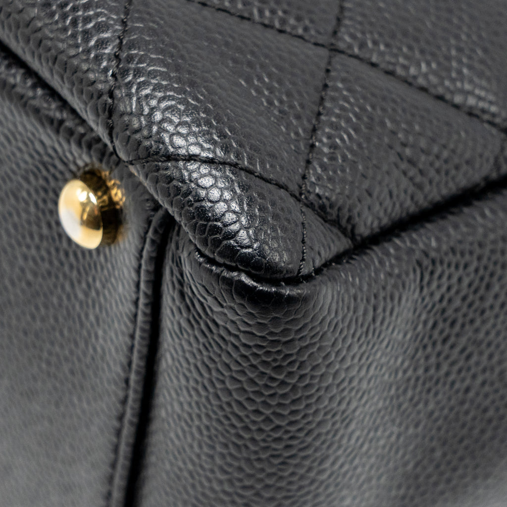 CHANEL PETITE TIMELESS TOTE CAVIAR BLACK GHW