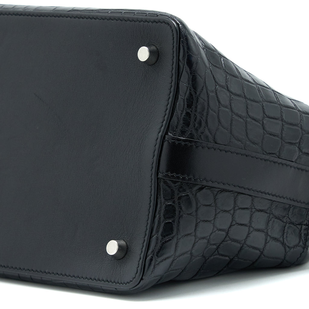 HERMES TOOLBOX 20 MAT CROCODILE/SWIFT BLACK SHW